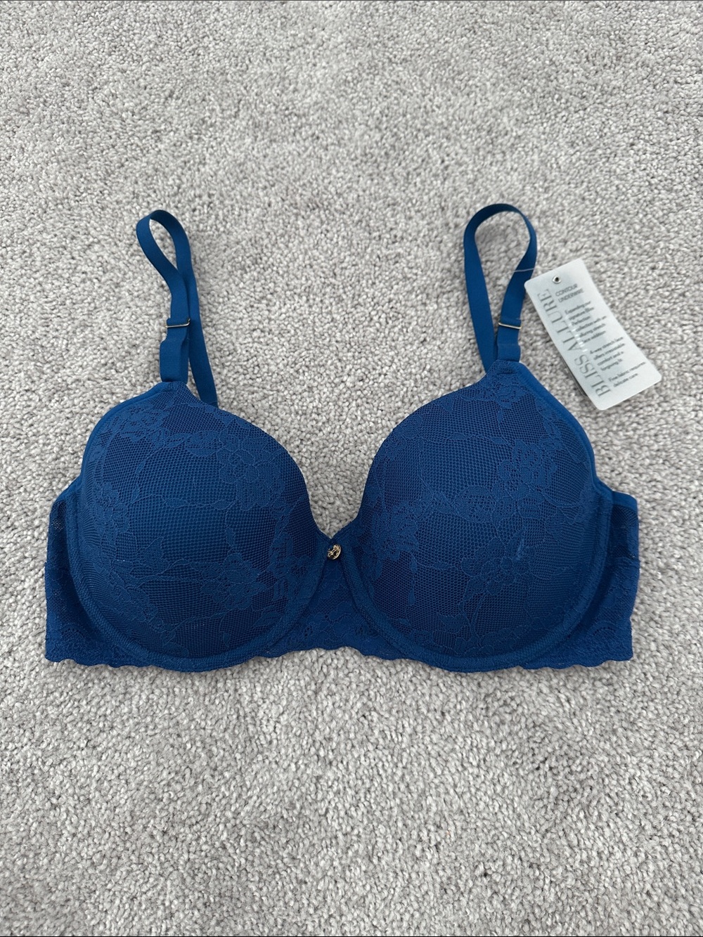 NWT Natori Bliss Alure Blue Lace Underwire Bra 34D